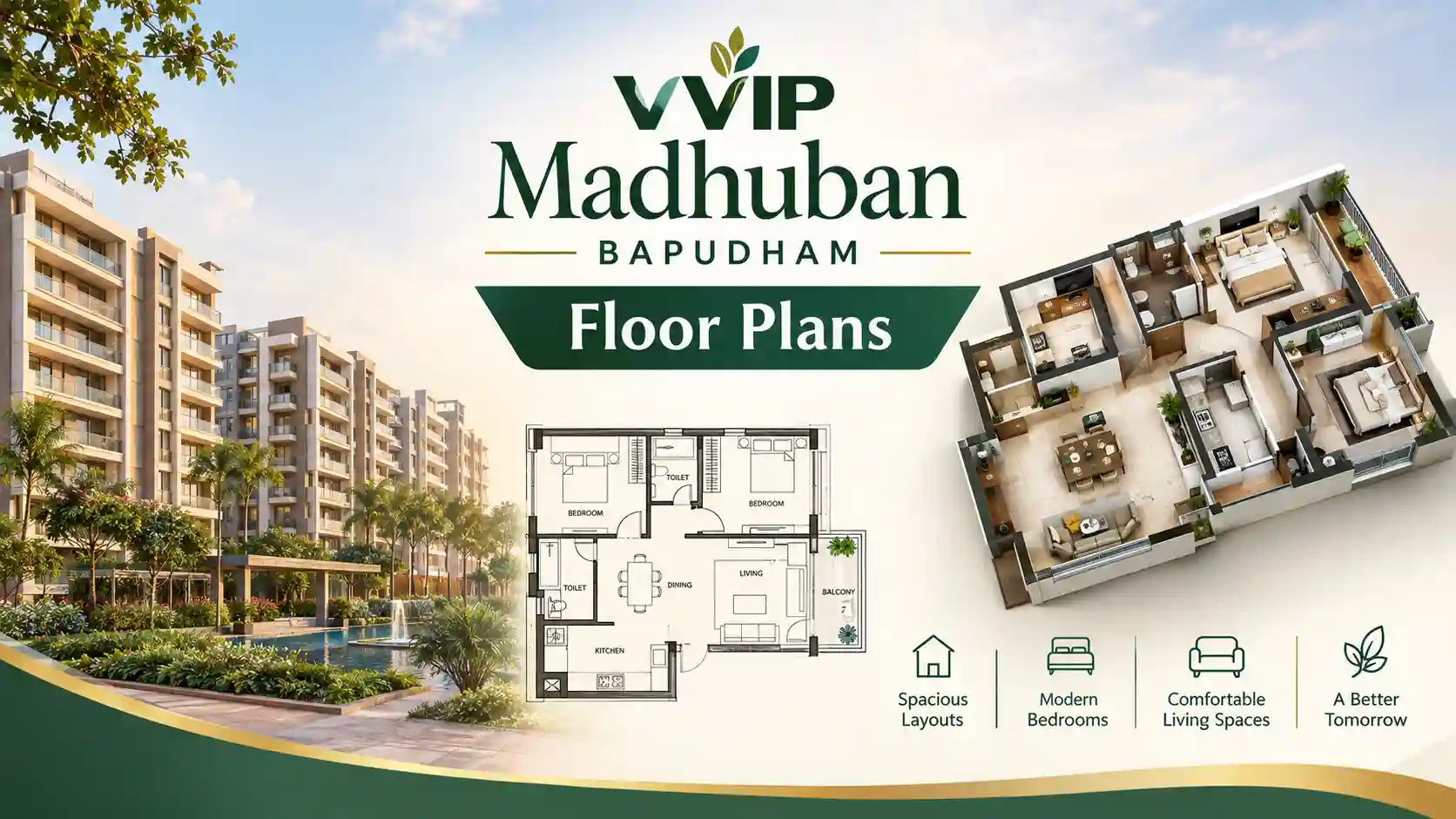 VVIP Madhuban Bapudham Floor Plan Layouts